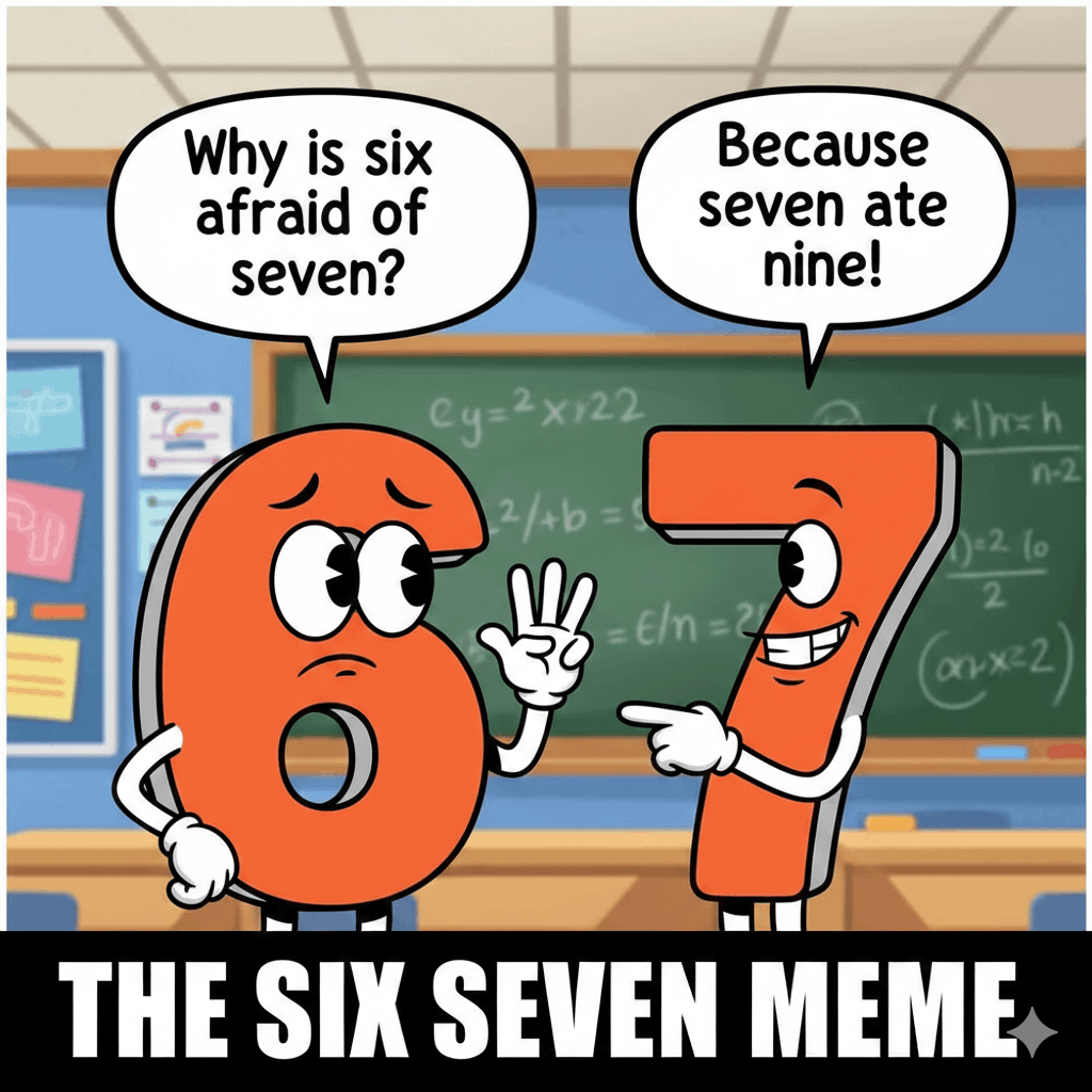 Zahlen Witz lustig „Six Seven“ Trend erklärt – Was steckt dahinter